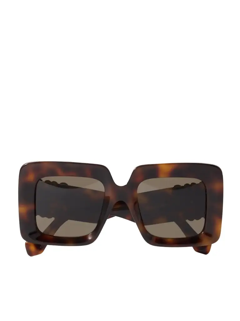 Loewe Anagram Oversized Square-frame Tortoiseshell Acetate Sunglasses