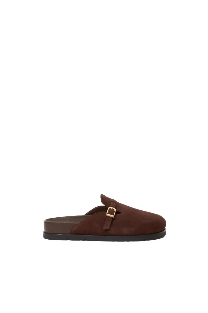 Simkhai Adara Buckle Suede Slipper