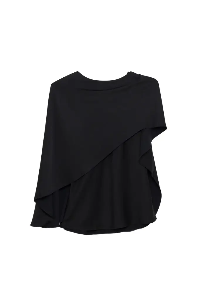 Simkhai Eliora Draped Satin Cape Top