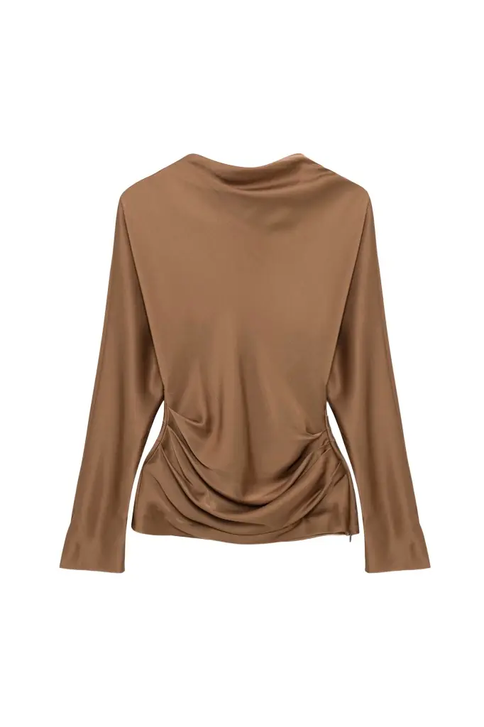 Simkhai Victoria Draped Satin Top