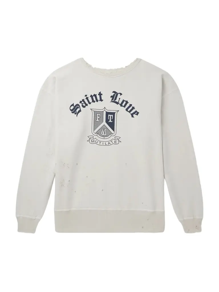 SAINT Mxxxxxx Logo-Print Cotton-Jersey Sweatshirt - Men