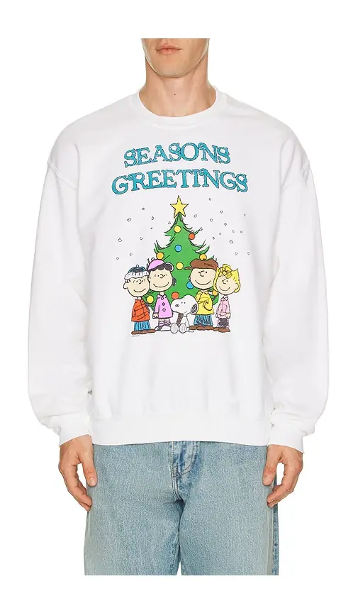 Junk Food Peanuts Seasons Greetings Sweatshirt