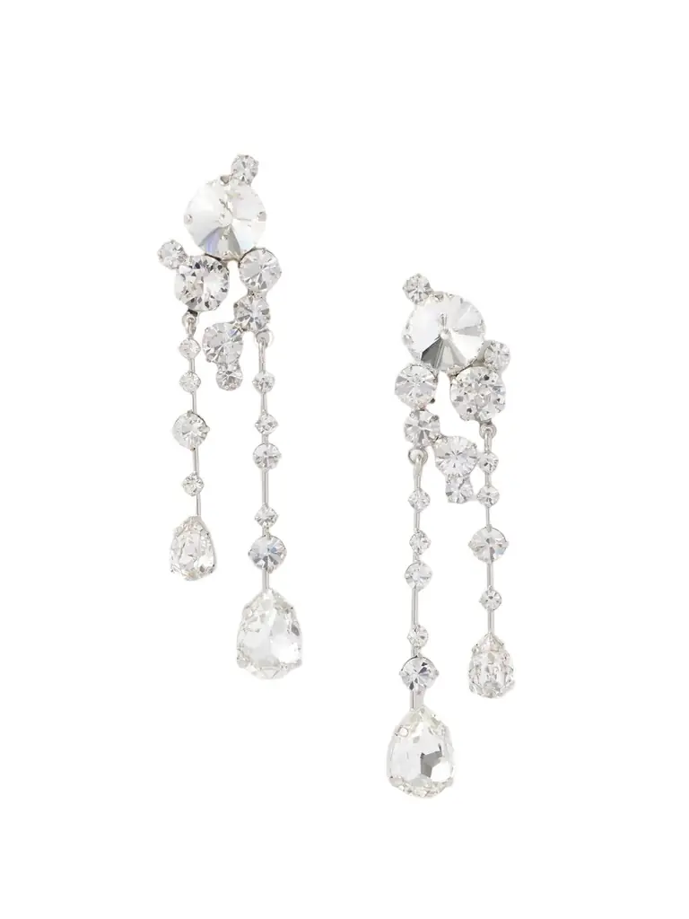 Jennifer Behr Jayleen Silver-plated Crystal Earrings