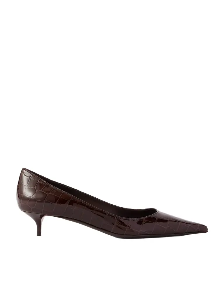 Jimmy Choo Amelia Croc-effect Leather Pumps