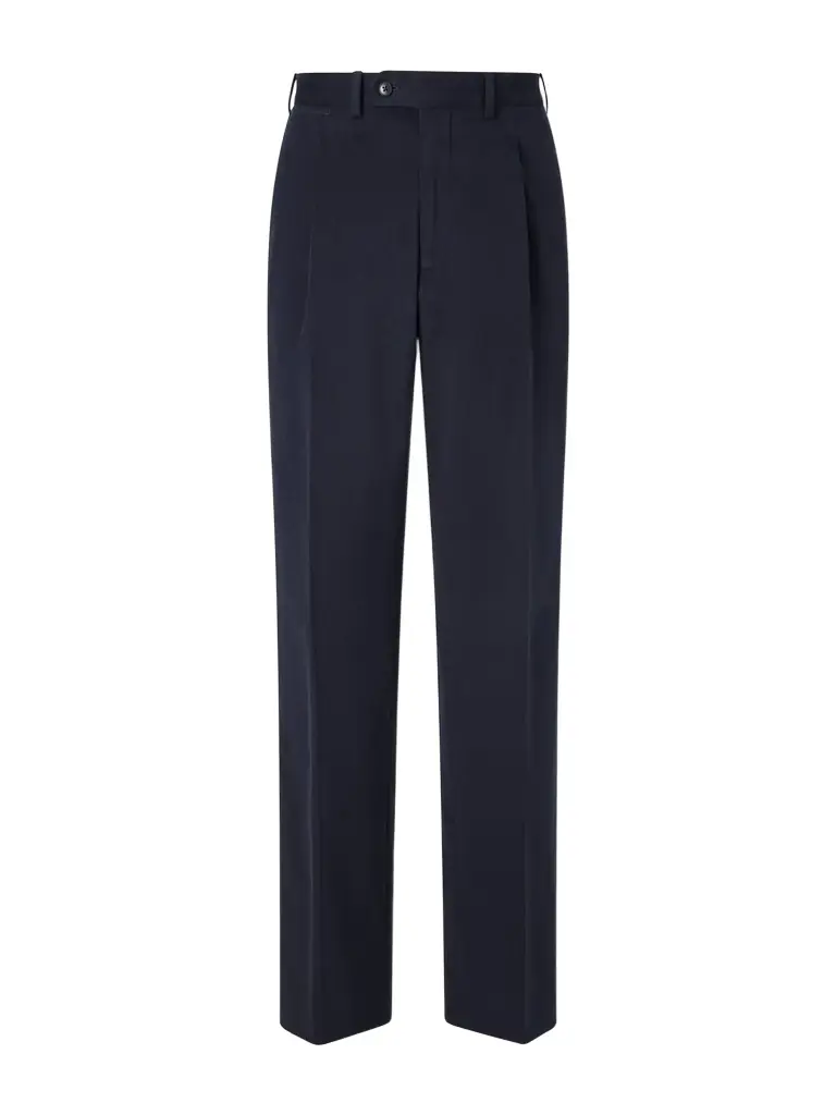 Saman Amel Straight-Leg Pleated Peached Cotton-Blend Trousers - Men