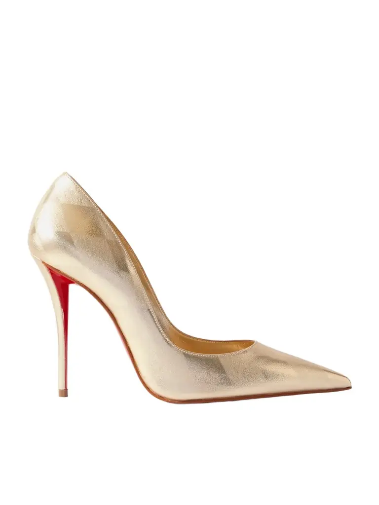 Christian Louboutin Miss Z 100 Argyl Metallic Leather Pumps