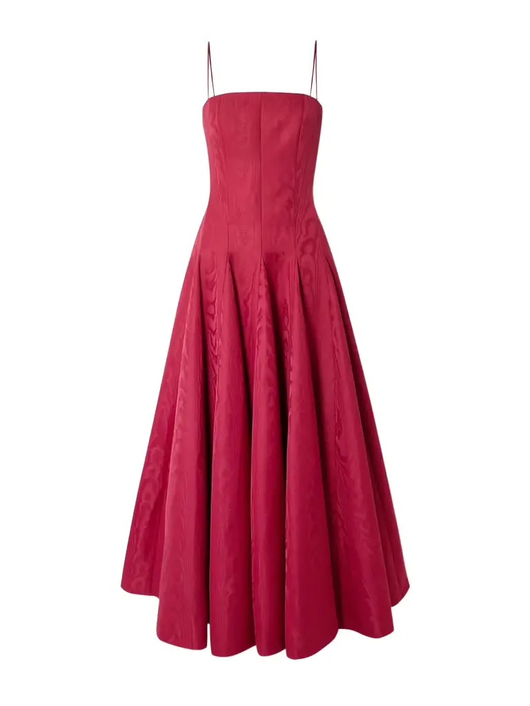 Emilia Wickstead Gracia Pleated Recycled-moire Gown