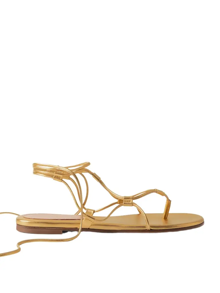 Gianvito Rossi Metallic Leather Sandals