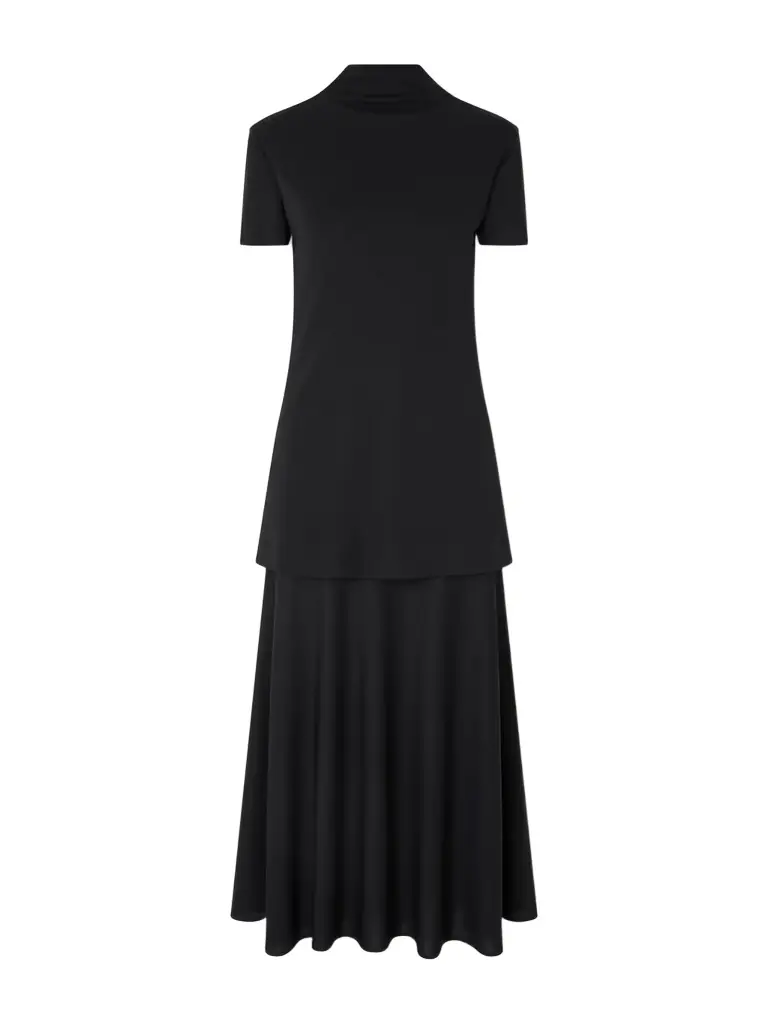 Jil Sander Layered Jersey Midi Dress