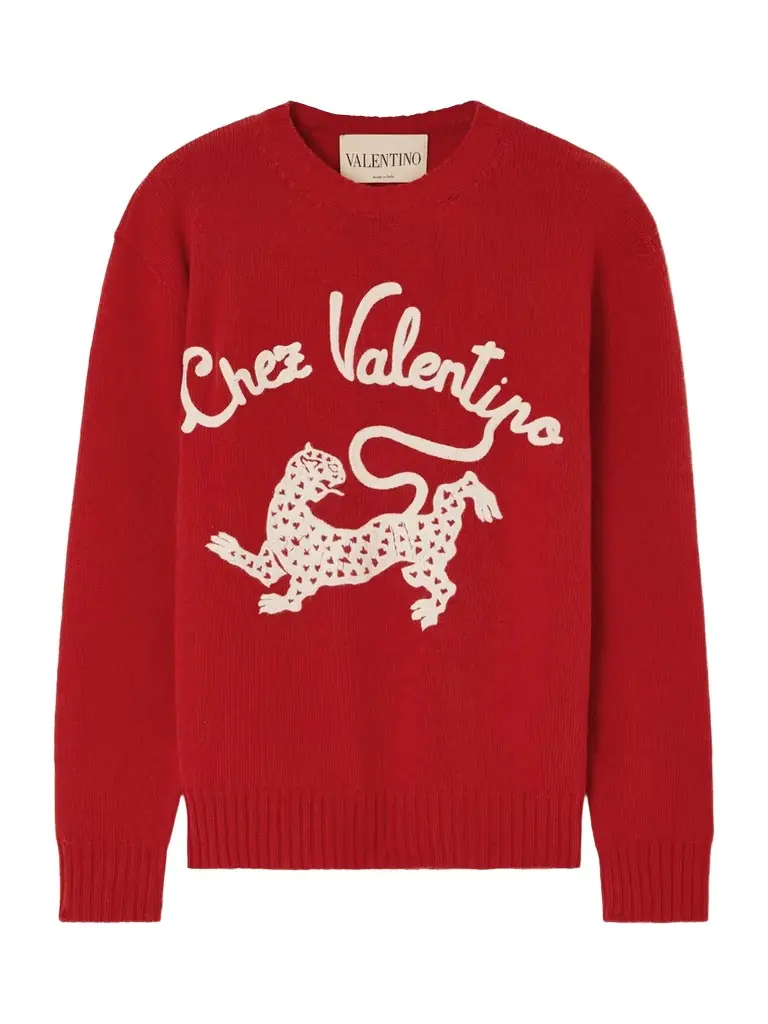 Valentino Garavani Embroidered Wool Sweater