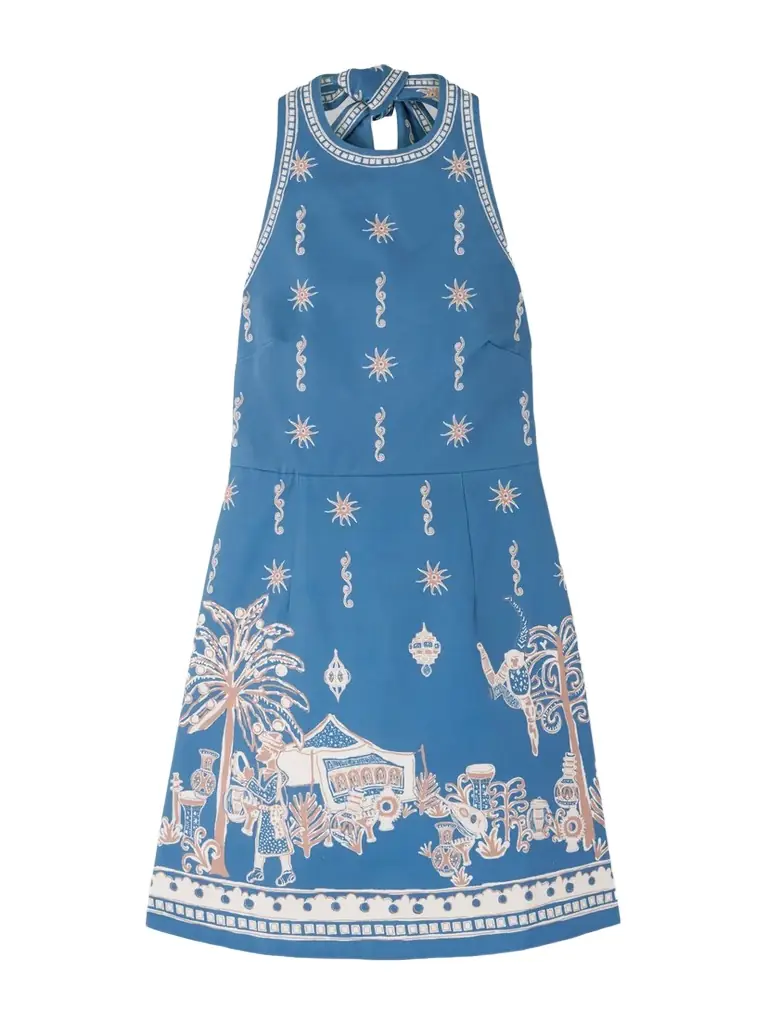 ALÉMAIS Acacia Printed Organic Cotton-drill Mini Dress