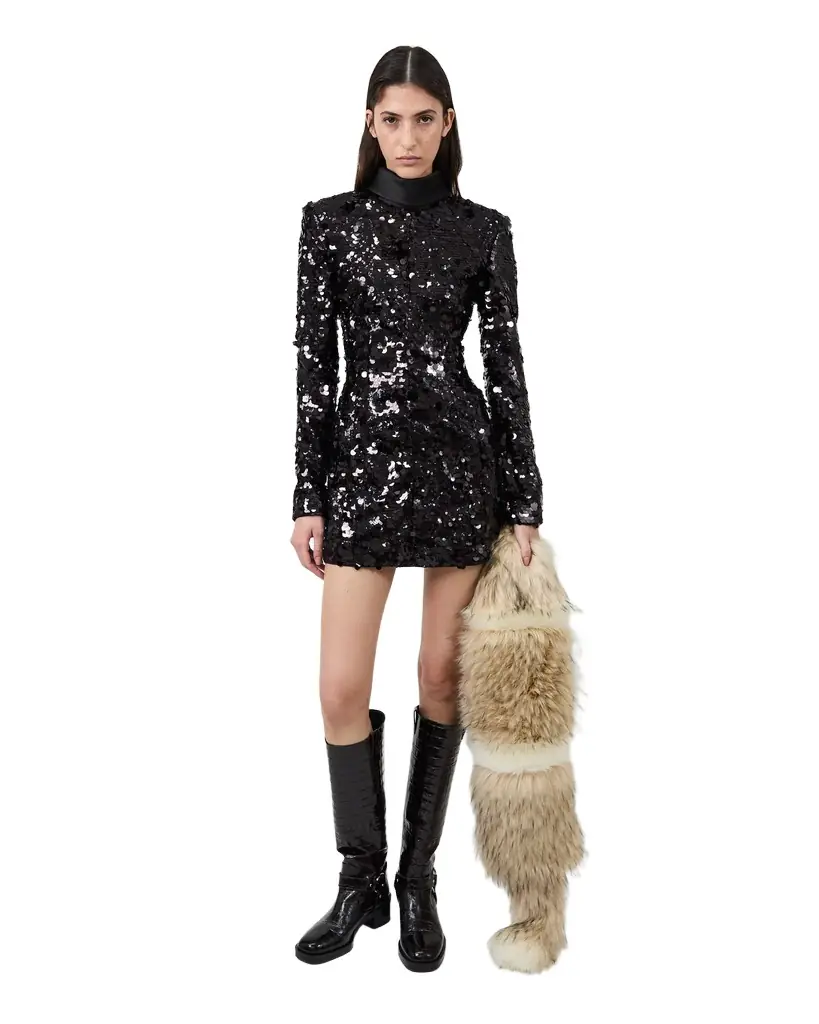 Aknvas The Toni sequin dress in black