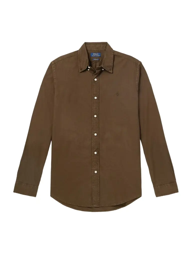 Polo Ralph Lauren Button-Down Collar Logo-Embroidered Cotton Shirt - Men
