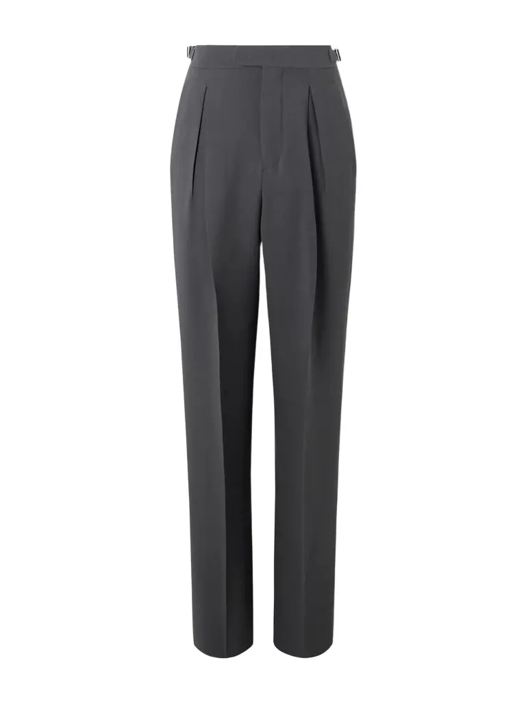 UMIT BENAN Johnny Straight-Leg Silk and Wool-Blend Trousers - Men