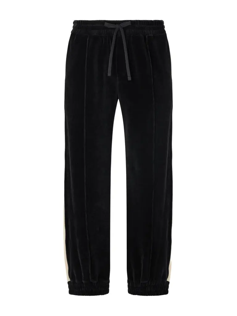 Valentino Garavani Striped Cotton-Blend Velvet Sweatpants - Men