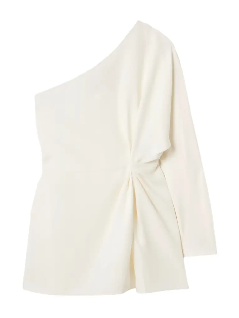 Valentino Garavani Asymmetric One-shoulder Silk-cady Top
