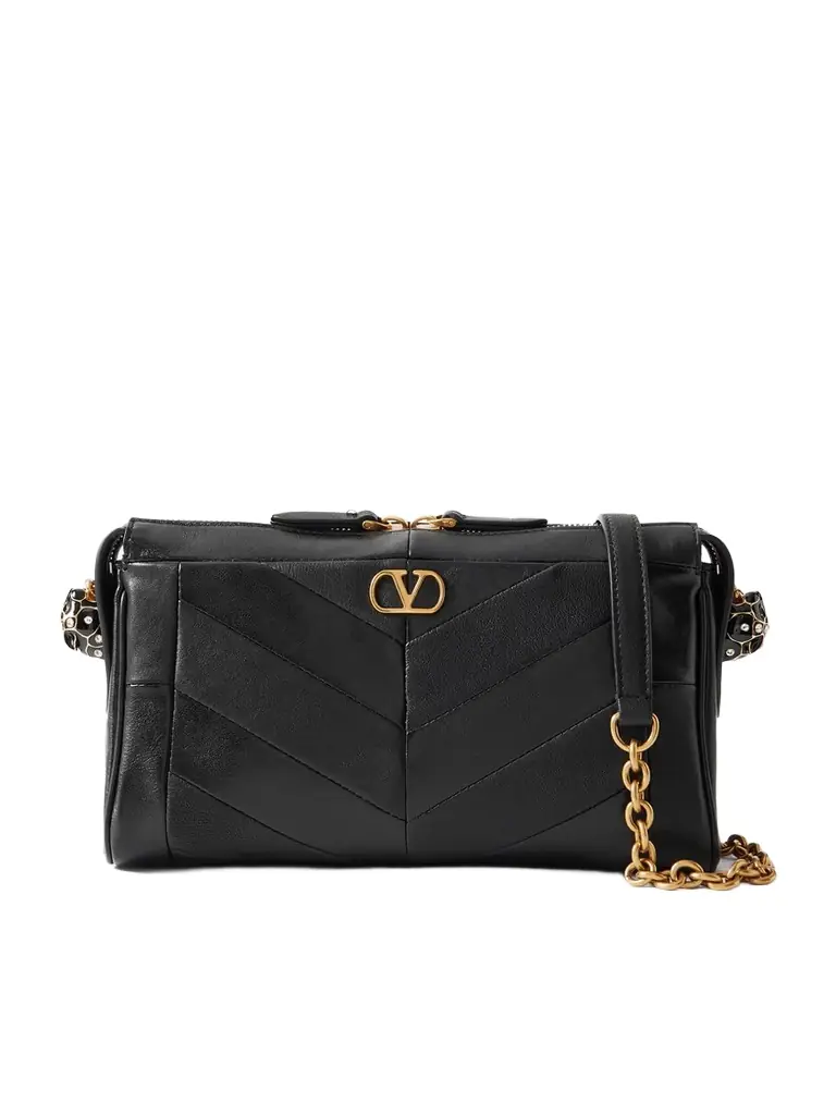 Valentino Garavani Panthea Paneled Leather Shoulder Bag