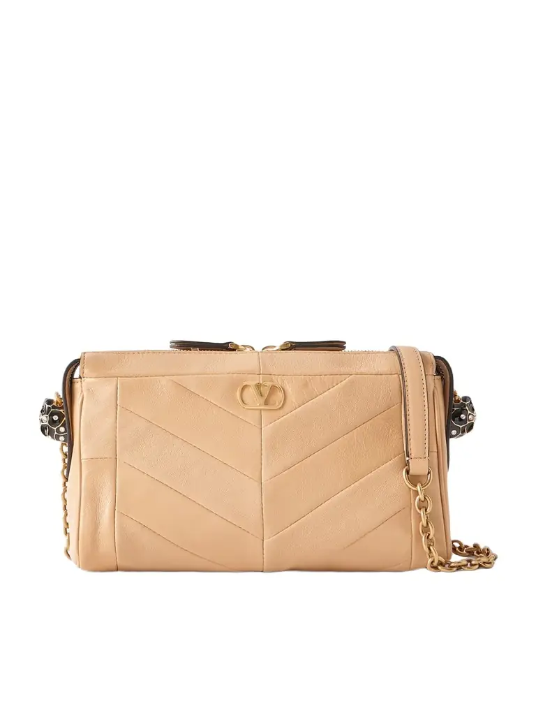 Valentino Garavani Panthea Paneled Leather Shoulder Bag