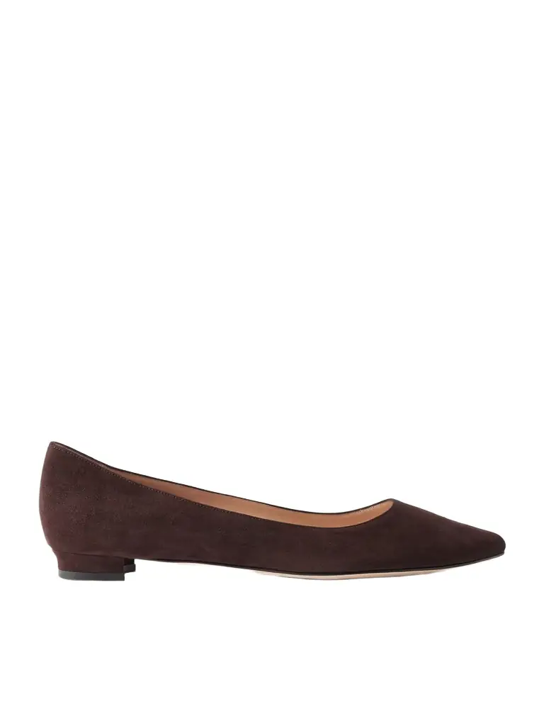 Manolo Blahnik Bb Suede Ballet Flats
