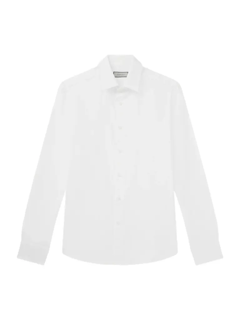Canali Impeccabile Cutaway-Collar Cotton-Poplin Shirt - Men