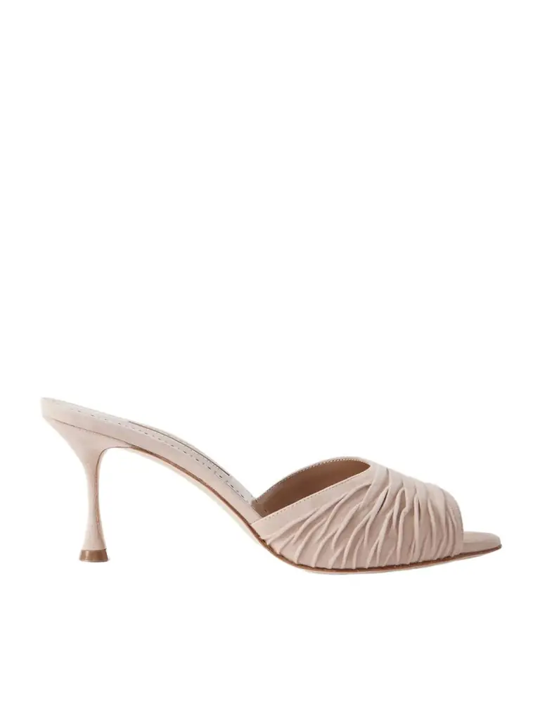 Manolo Blahnik Pirua 70 Suede Mules