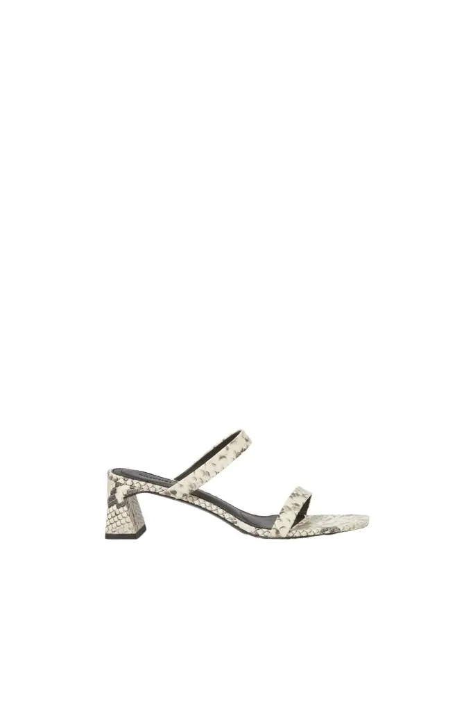 Simkhai Clara Snake Leather Block Heel