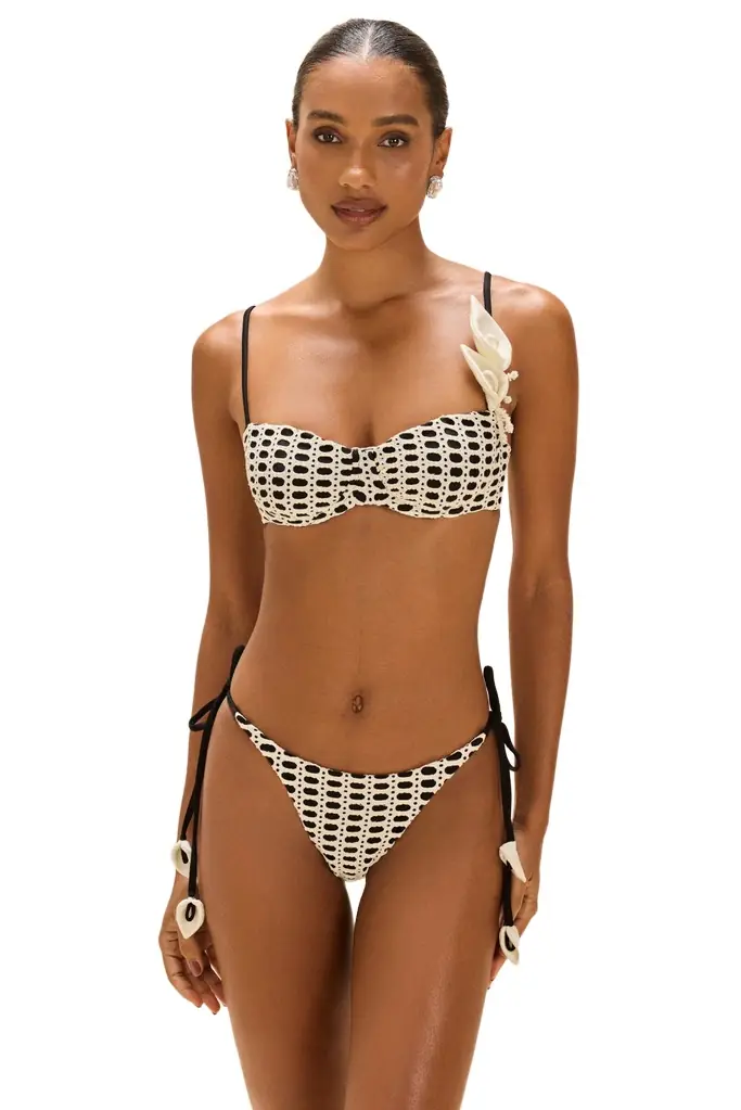PatBo SELENE MESH COLOR BLOCK BIKINI BOTTOM