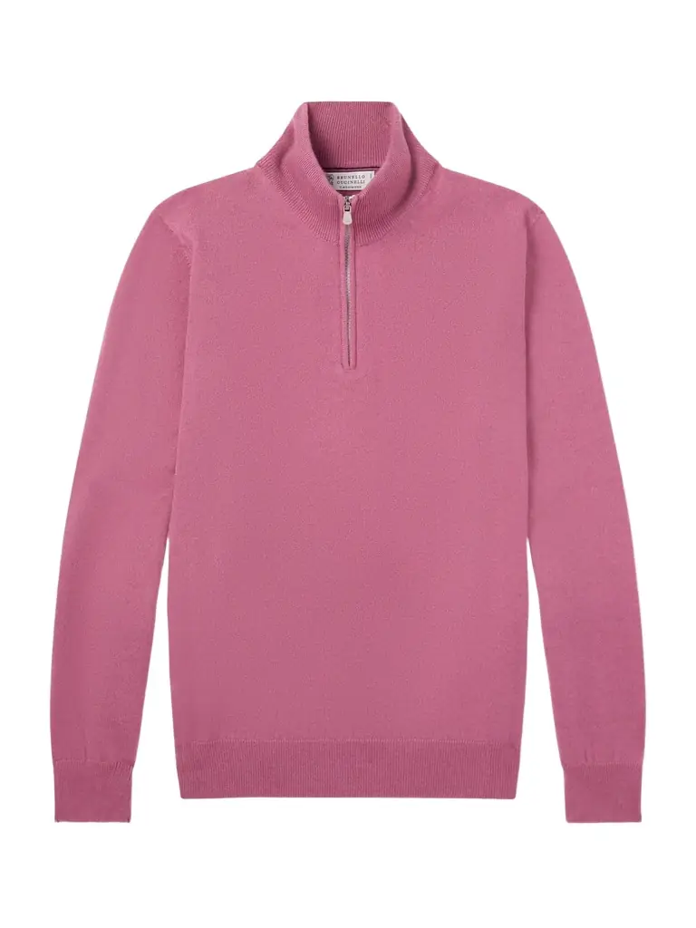 Brunello Cucinelli Cashmere Half-Zip Sweater - Men