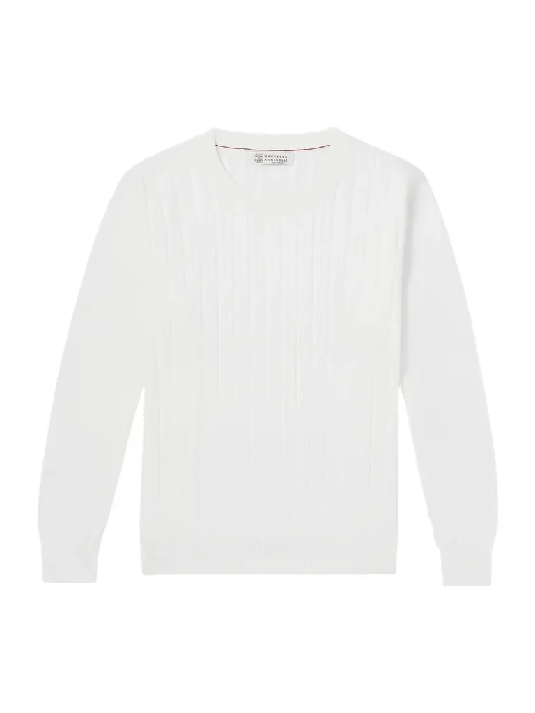 Brunello Cucinelli Ribbed Cotton Sweater - Men