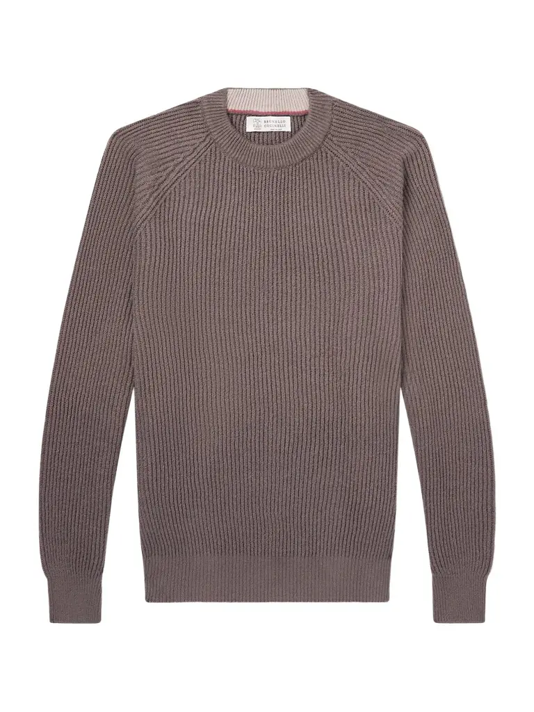 Brunello Cucinelli Ribbed Cotton Sweater - Men