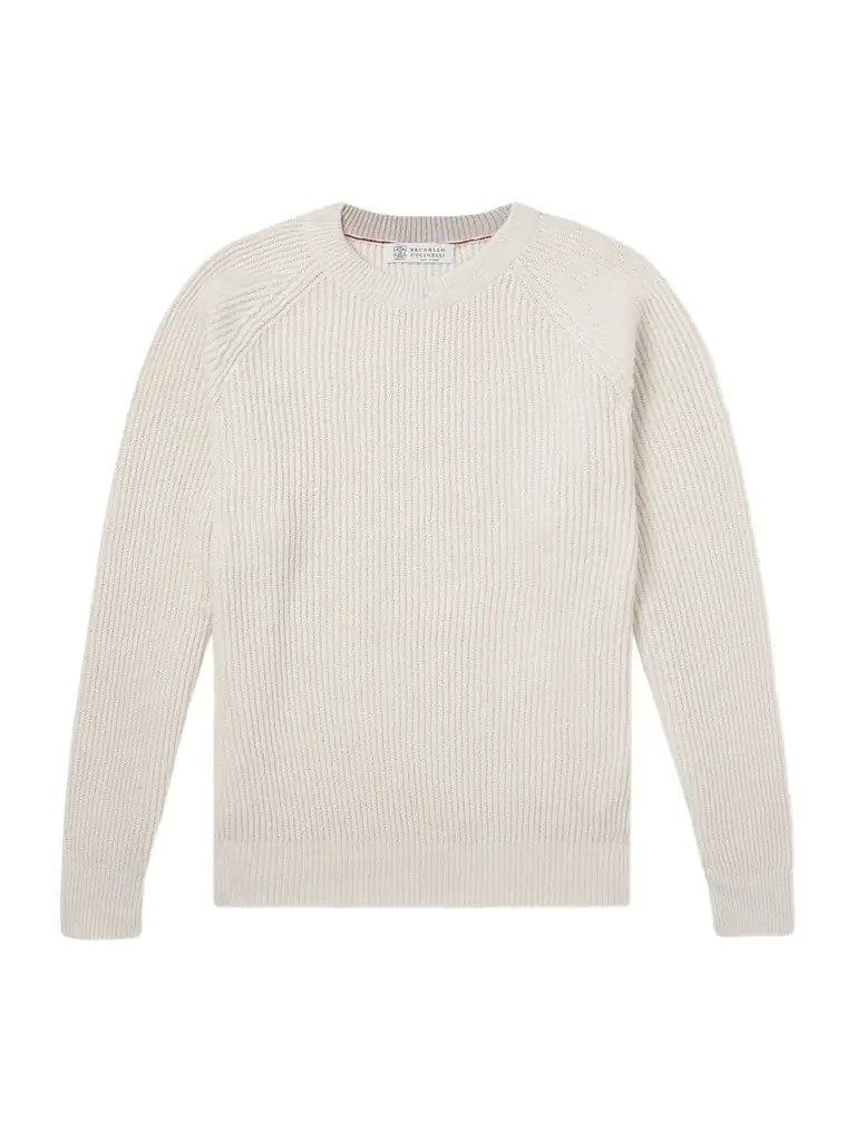 Brunello Cucinelli Ribbed Cotton Sweater - Men