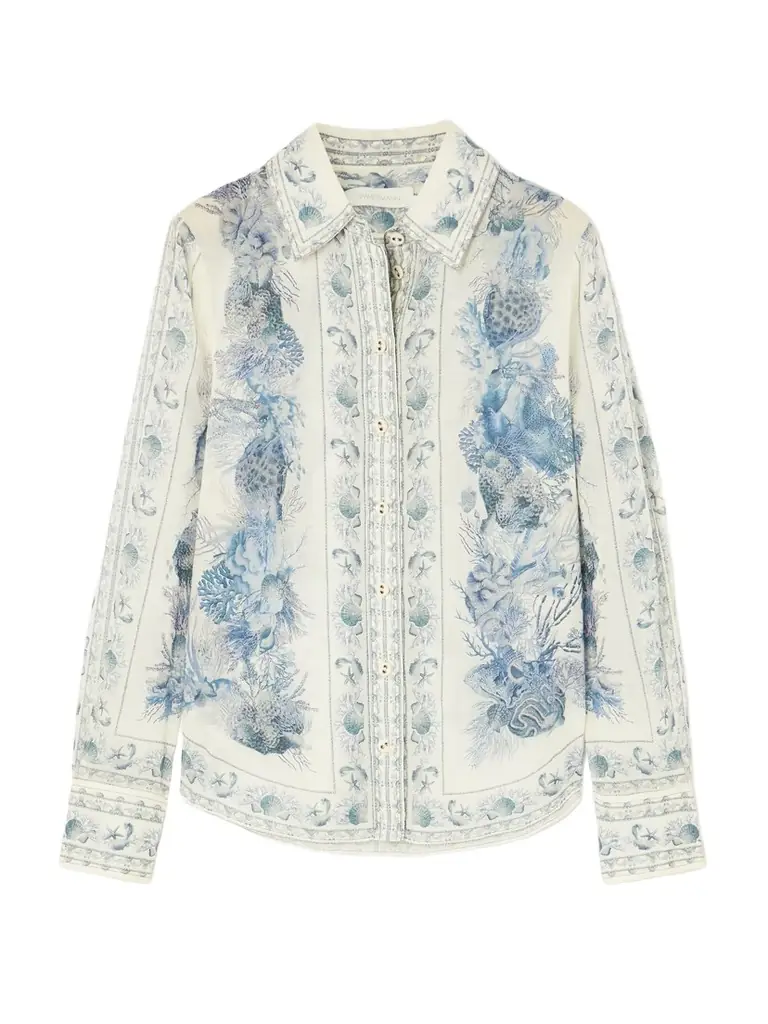 Zimmermann Wanderlust Printed Cotton Shirt
