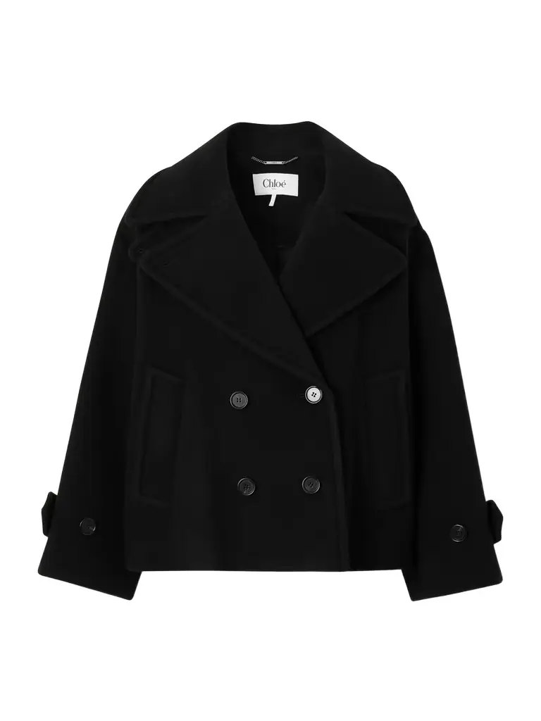 Chloé Overszied Double-breasted Wool-blend Coat