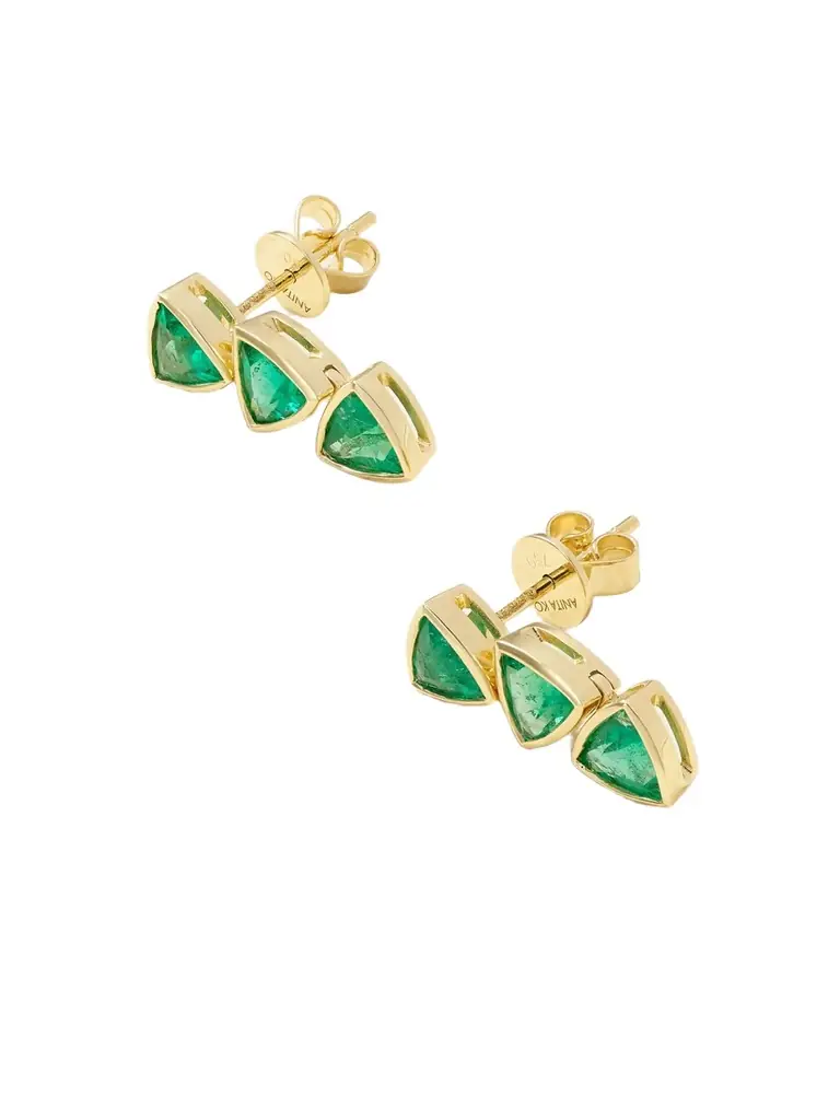Anita Ko 18-karat Gold Emerald Earrings