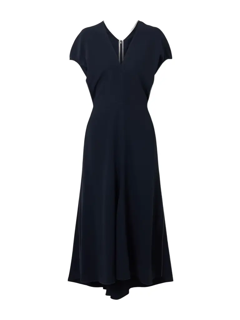Victoria Beckham Crepe Midi Dress