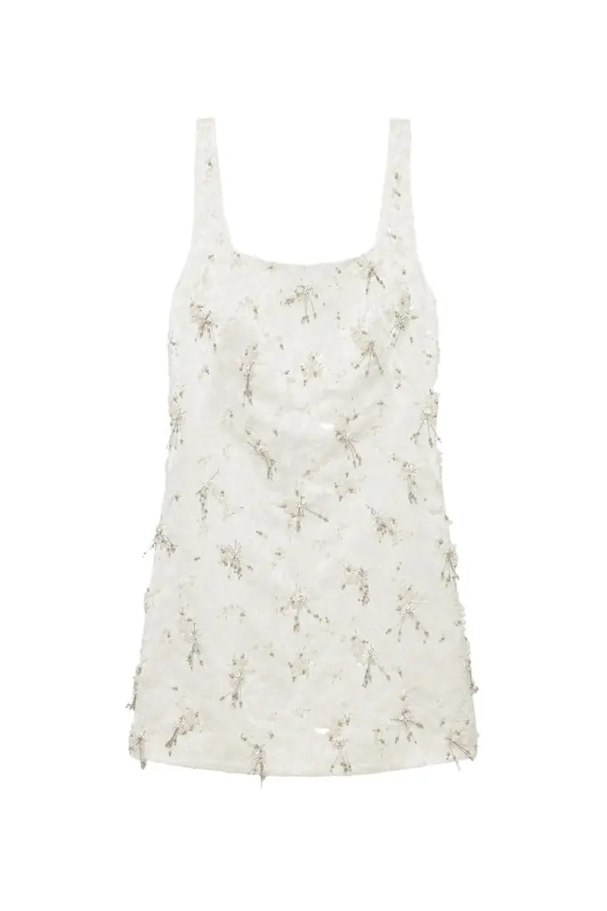 Simkhai Viva Embellished Jaquard Mini Dress