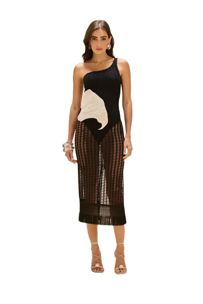 PatBo SELENE MESH PRINTED BEACH DRESS