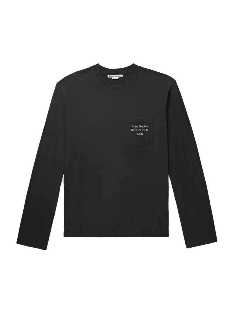 Acne Studios Printed Organic Cotton And Hemp-blend Jersey T-shirt