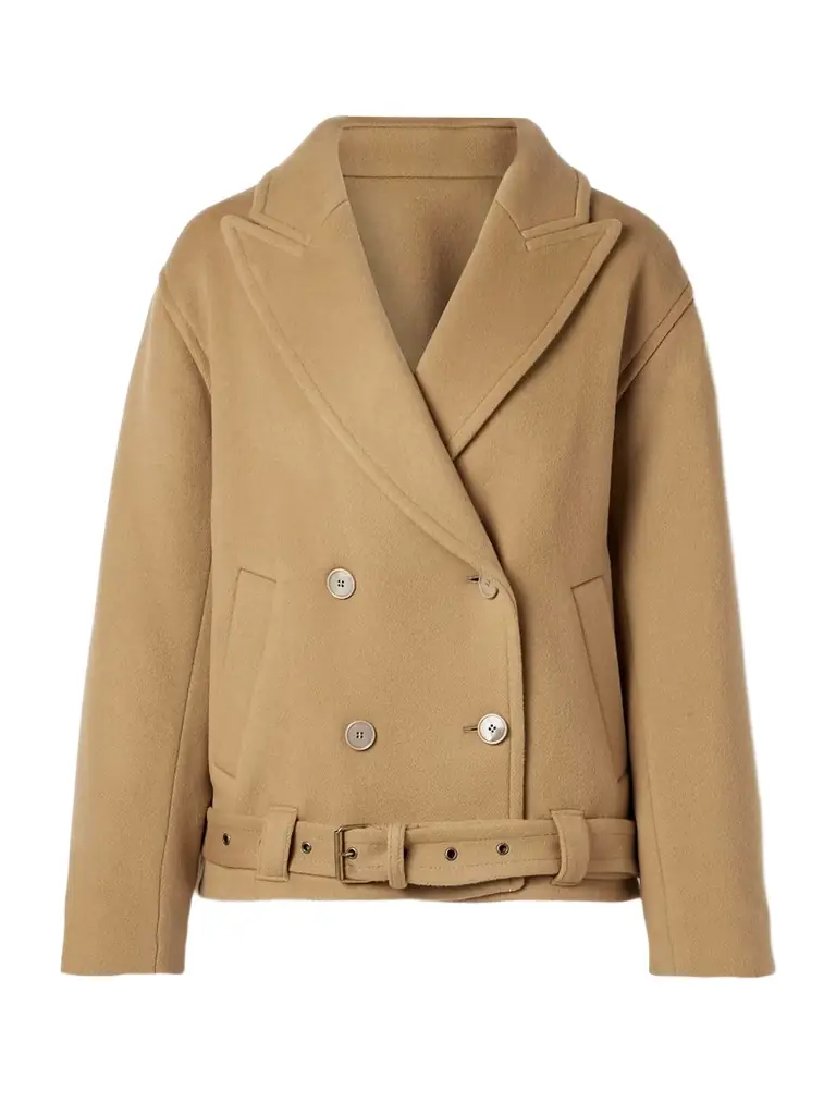 Isabel Marant Warna Double-breasted Belted Wool-blend Felt Coat