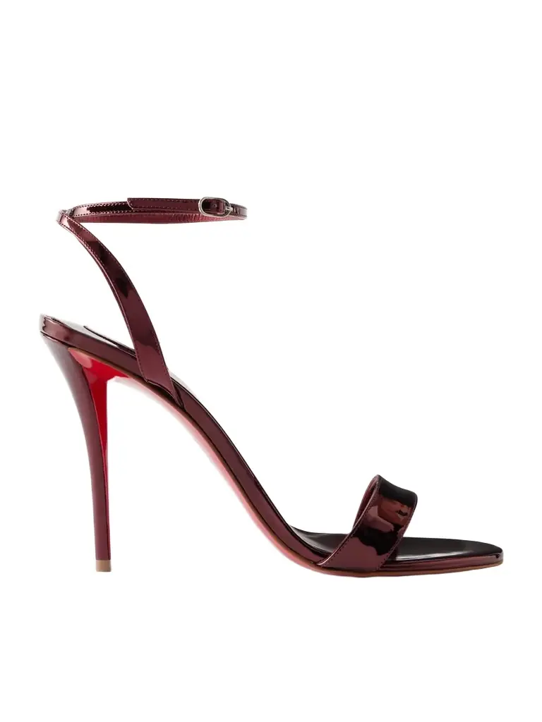 Christian Louboutin Miss Z 100 Metallic Patent Leather Sandals