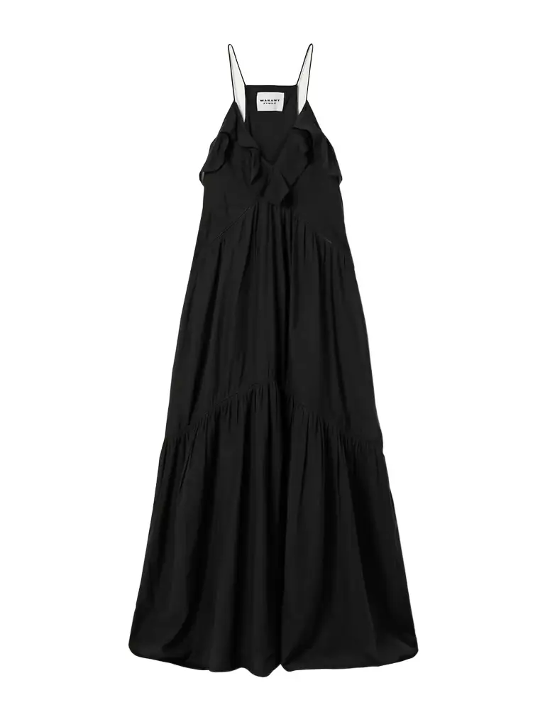 Marant Étoile Vasma Tiered Ruffled Cotton-blend Maxi Dress