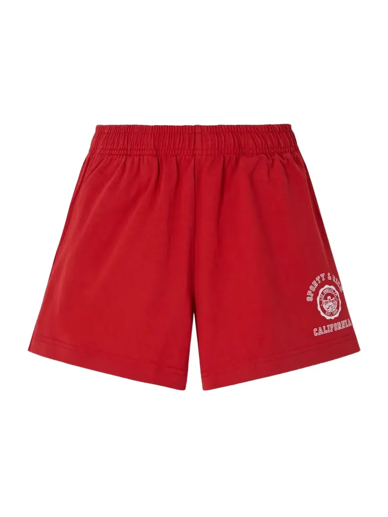 Sporty & Rich California Printed Cotton-jersey Shorts