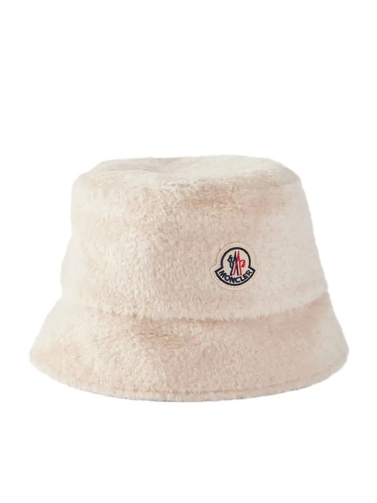 Moncler Embroidered Fleece Bucket Hat