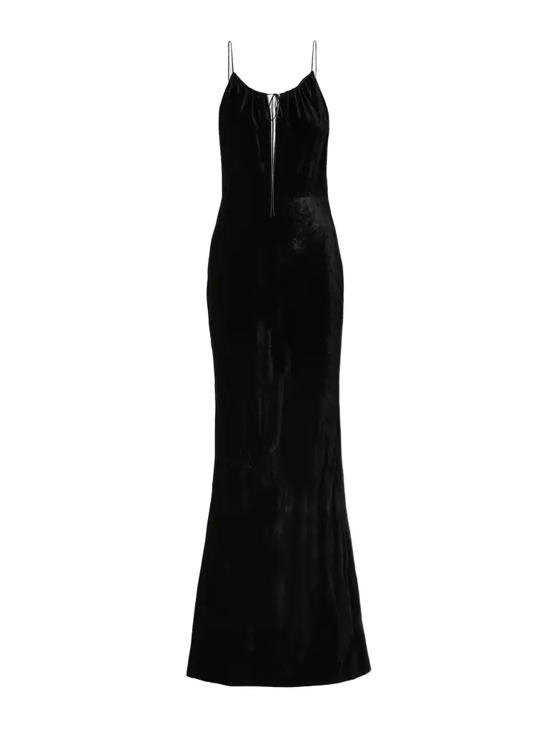 Nili Lotan Maxime Cutout Velvet Maxi Dress