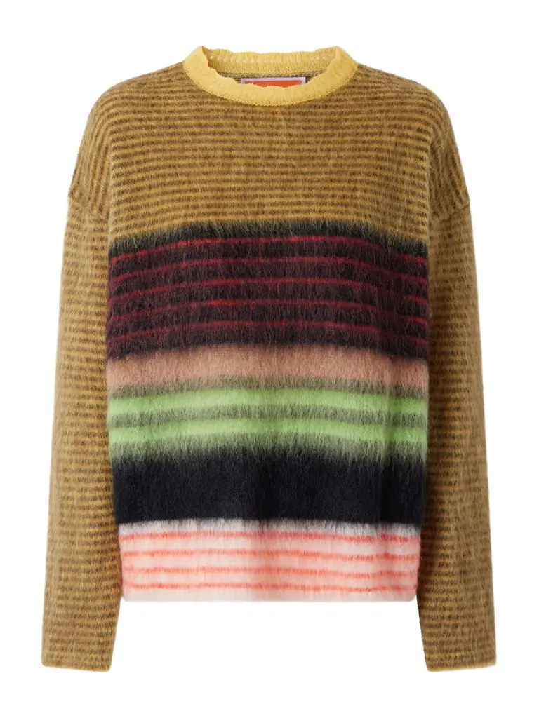 La DoubleJ Brera Striped Mohair-blend Sweater