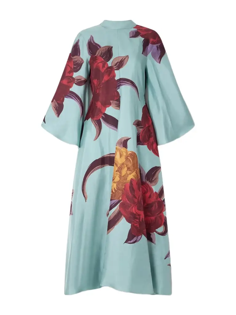 La DoubleJ Magnifico Printed Silk Maxi Dress