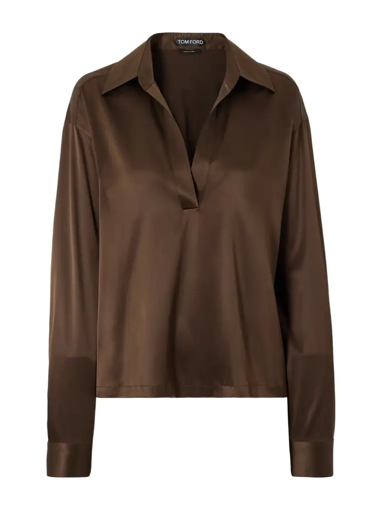 Tom Ford Silk-blend Satin Blouse