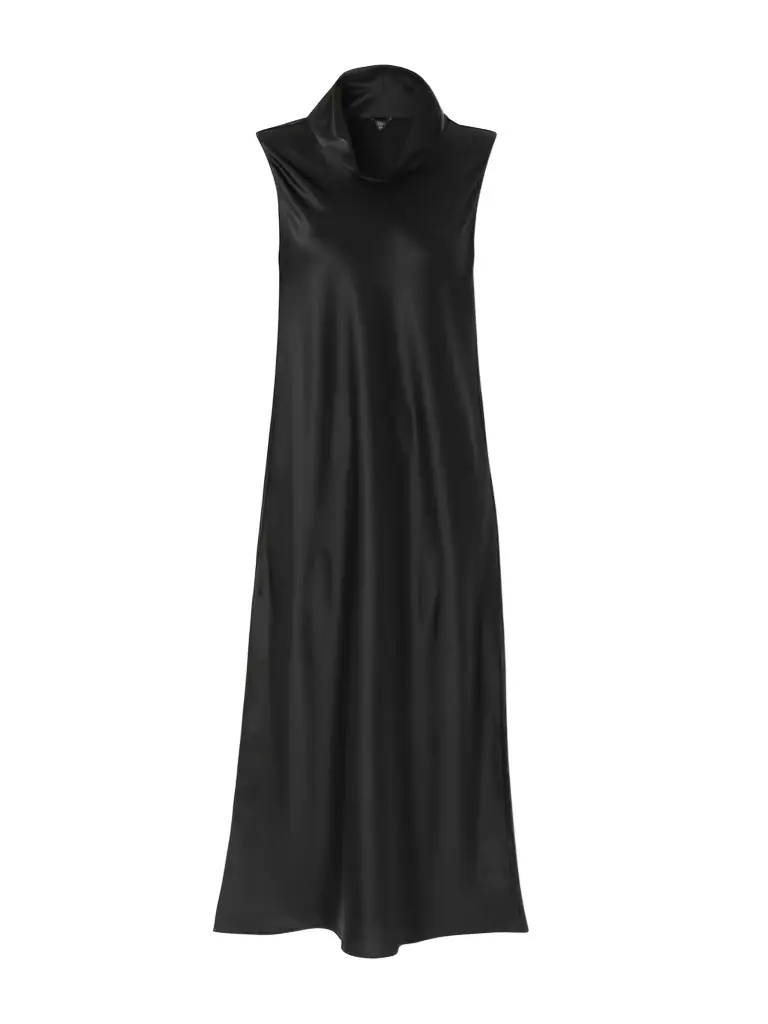 LESET Barb Satin Midi Dress