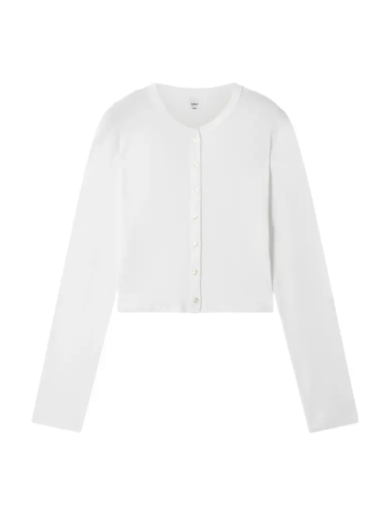 LESET Nando Ribbed Cotton-jersey Cardigan