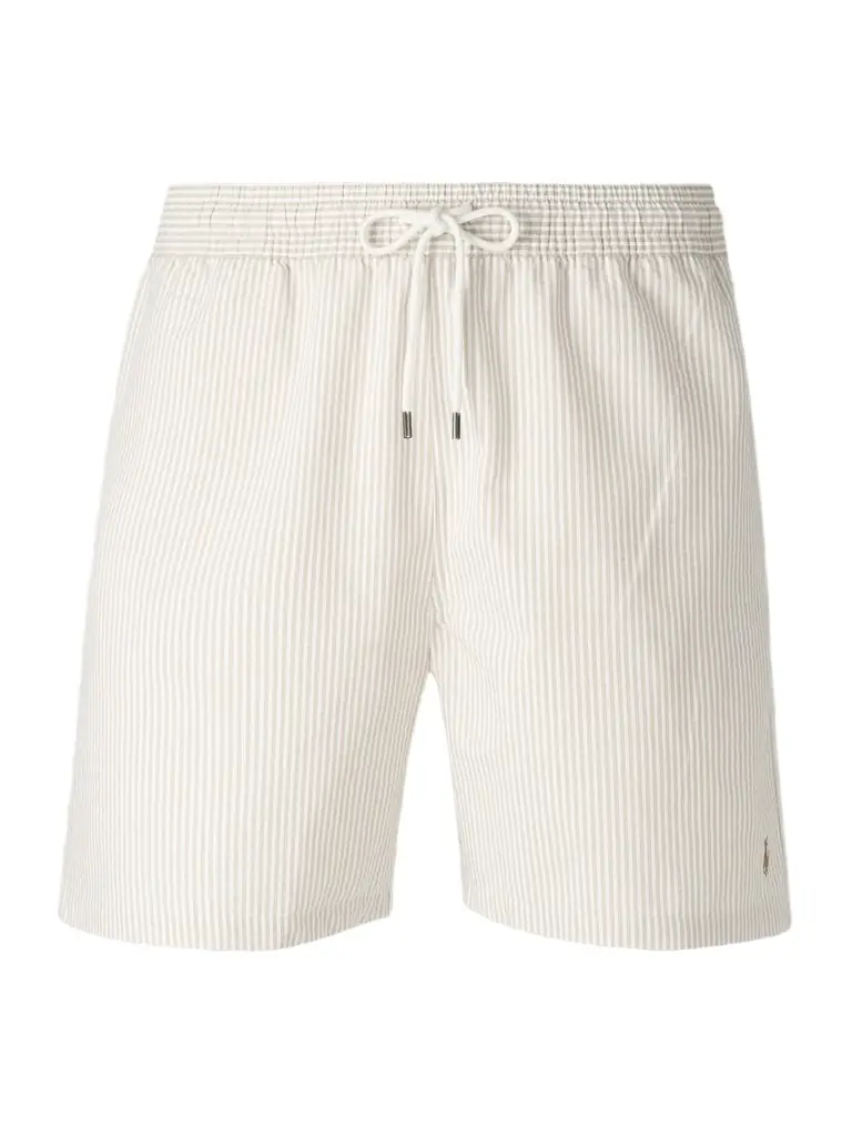 Polo Ralph Lauren Mid-Length Cotton-Blend Seersucker Swim Shorts - Men